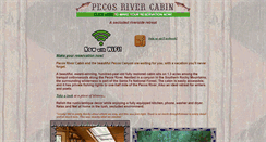 Desktop Screenshot of pecosrivercabin.com