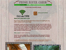 Tablet Screenshot of pecosrivercabin.com